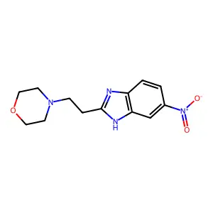 Benzimidazole, 2-(2-morpholinoethyl)-5-nitro- structure