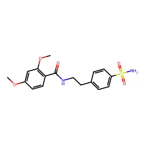 2,4-dimethoxy-N-[2-(4-sulfamoylphenyl)ethyl]benzamide structure
