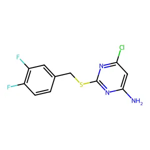 6-Chloro-2-[(3,4-difluorobenzyl)thio]pyrimidin-4-amine structure