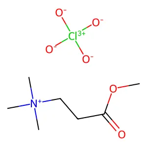 Ammonium, (2-carboxyethyl)trimethyl-, perchlorate, methyl ester structure