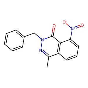 1(2H)-Phthalazinone, 2-benzyl-4-methyl-8-nitro- structure