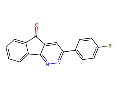 3-(4-bromophenyl)-5H-indeno[1,2-c]pyridazin-5-one structure