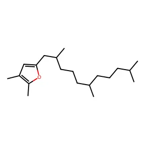 2,3-Dimethyl-5-(2,6,10-trimethylundecyl) furan structure
