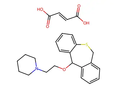 But-2-enedioic acid--1-{2-[(6,11-dihydrodibenzo[b,e]thiepin-11-yl)oxy]ethyl}piperidine (1/1) structure