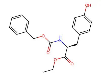 N-Carbobenzyloxy-tyrosine, ethyl ester structure
