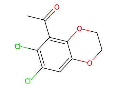1-(6,7-Dichloro-2,3-dihydro-1,4-benzodioxin-5-yl)-1-ethanone structure