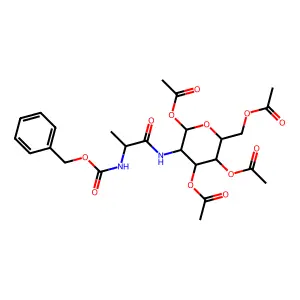 [3,4,6-triacetyloxy-5-[2-(phenylmethoxycarbonylamino)propanoylamino]oxan-2-yl]methyl acetate structure