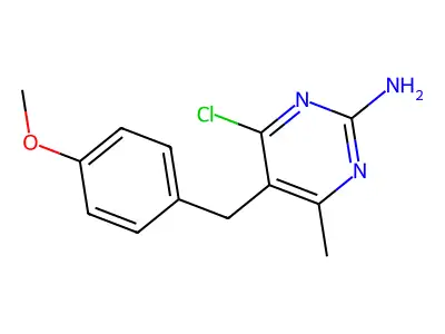 4-Chloro-5-(4-methoxybenzyl)-6-methylpyrimidin-2-amine structure