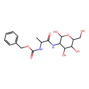 2-(2-{[(Benzyloxy)carbonyl]amino}propanamido)-2-deoxyhexopyranose structure