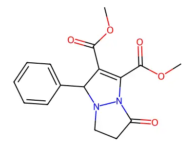 1,2-Dimethyl 7-oxo-3-phenyl-3H,5H,6H,7H-pyrazolo[1,2-a]pyrazolidine-1,2-dicarboxylate structure