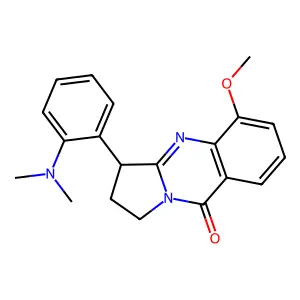 Pyrrolo[2,1-b]quinazolin-9(1H)-one, 3-[o-(dimethylamino)phenyl]-2,3-dihydro-5-methoxy- structure