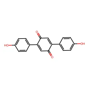 2,5-Bis(4-hydroxyphenyl)cyclohexa-2,5-diene-1,4-dione structure