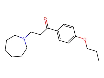 3-(Hexahydro-1H-azepin-1-yl)-1-(4-propoxyphenyl)-1-propanone structure