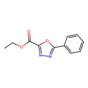 Ethyl 5-phenyl-1,3,4-oxadiazole-2-carboxylate structure