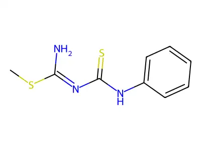 methyl N'-(phenylcarbamothioyl)carbamimidothioate structure
