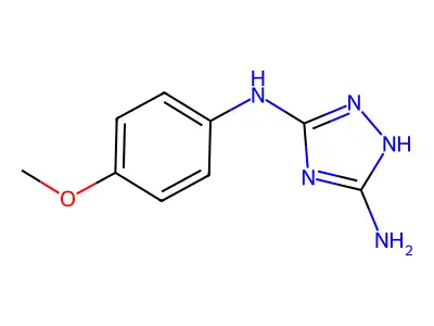 3-N-(4-methoxyphenyl)-1H-1,2,4-triazole-3,5-diamine structure