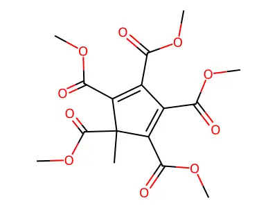 Pentamethyl 5-methylcyclopenta-1,3-diene-1,2,3,4,5-pentacarboxylate structure