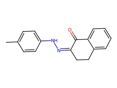 (2Z)-2-[(4-methylphenyl)hydrazinylidene]-3,4-dihydronaphthalen-1-one structure