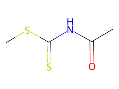 Carbamodithioic acid, acetyl-, methyl ester structure