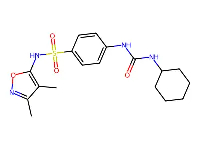1-Cyclohexyl-3-[4-[(3,4-dimethyl-1,2-oxazol-5-yl)sulfamoyl]phenyl]urea structure