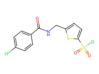 5-((4-Chlorobenzamido)methyl)thiophene-2-sulfonyl chloride structure