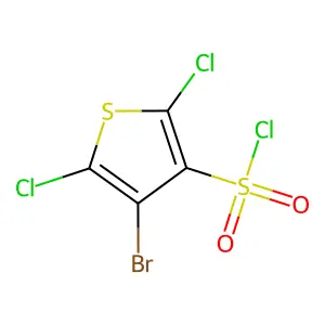 4-Bromo-2,5-dichlorothiophene-3-sulfonyl chloride structure