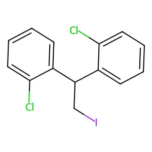 1,1'-(2-Iodoethane-1,1-diyl)bis(2-chlorobenzene) structure