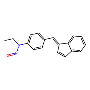 Benzenamine,n-ethyl-4-(1h-inden-1-ylidenemethyl)-n-nitroso- structure