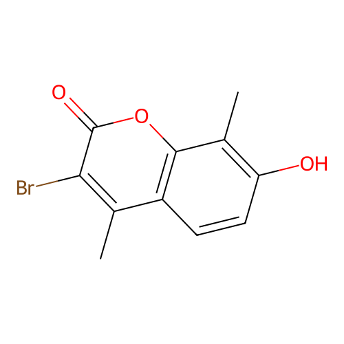 3-Bromo-7-hydroxy-4,8-dimethylcoumarin structure