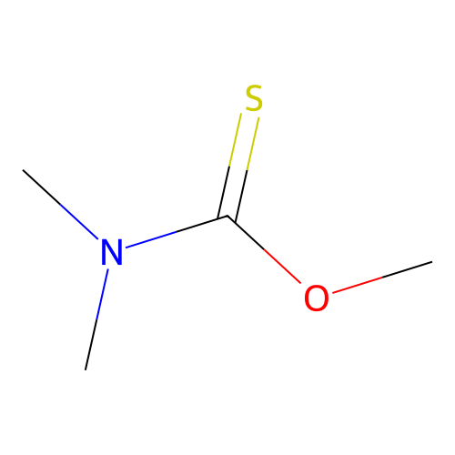 O-Methyl N,N-dimethylcarbamothioate structure