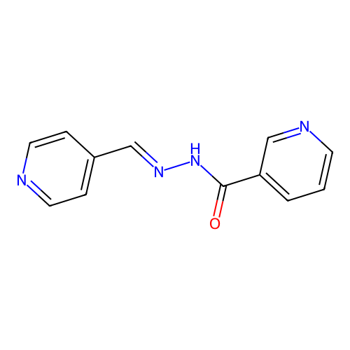 N'-[(E)-pyridin-4-ylmethylidene]pyridine-3-carbohydrazide structure