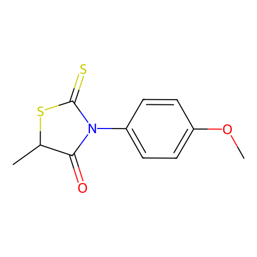 3-[p-Methoxyphenyl]-5-methylrhodanine structure