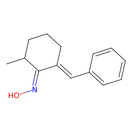 2-Benzylidene-6-methylcyclohexanone oxime structure