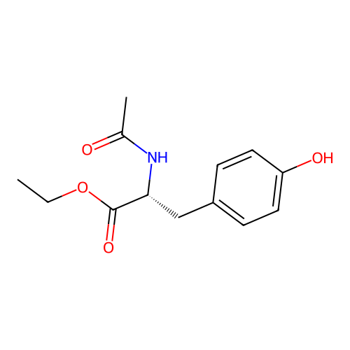 ethyl (2R)-2-acetamido-3-(4-hydroxyphenyl)propanoate structure