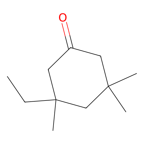 Cyclohexanone, 3-ethyl-3,5,5-trimethyl- structure