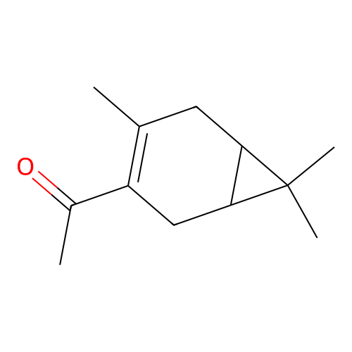 Ethanone, 1-(4,7,7-trimethylbicyclo[4.1.0]hept-3-en-3-yl)- structure