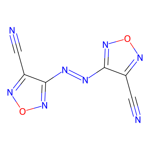 3,3'-Azofurazan, 4,4'-dicyano- structure