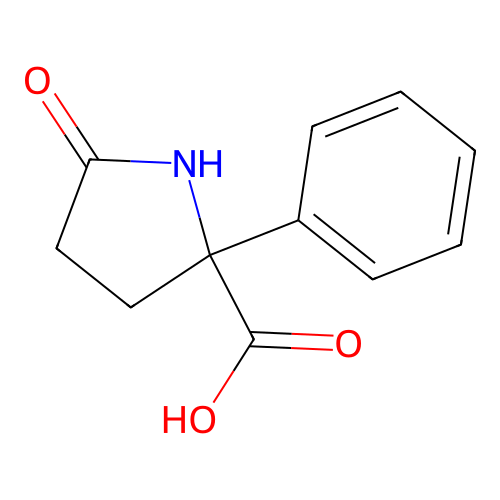 Proline, 5-oxo-2-phenyl- structure