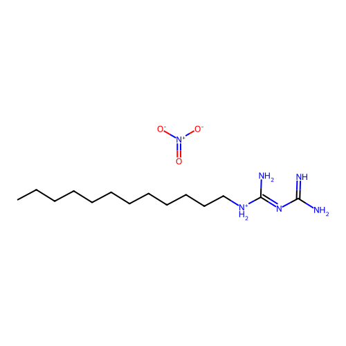 Biguanide, 1-dodecyl-, nitrate structure