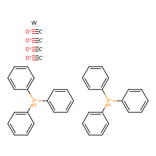 Tungsten,tetracarbonylbis(triphenylphosphine)- structure