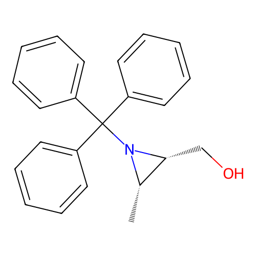 [(2S,3S)-3-methyl-1-(triphenylmethyl)aziridin-2-yl]methanol structure