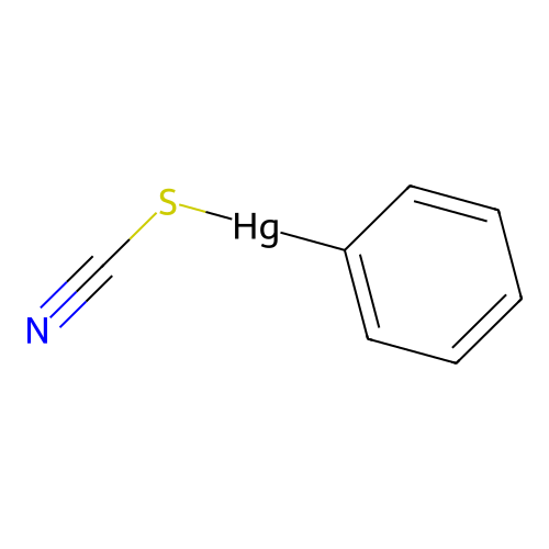 Phenyl(thiocyanato)mercury structure