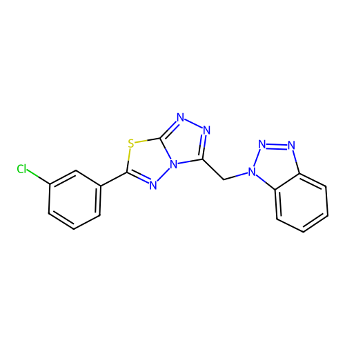 C16H10ClN7S structure