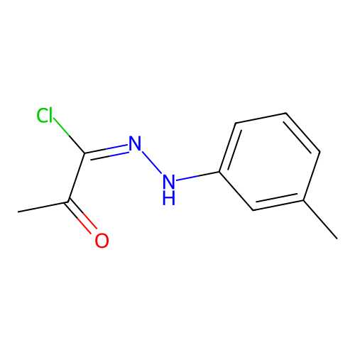 (1E)-N-(3-methylphenyl)-2-oxopropanehydrazonoyl chloride structure