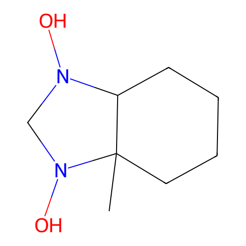 3a-methylhexahydro-1H-benzimidazole-1,3(2H)-diol structure