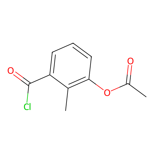 (3-(Chlorocarbonyl)-2-methylphenyl)acetate structure