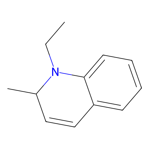 1-ethyl-2-methyl-2H-quinoline structure