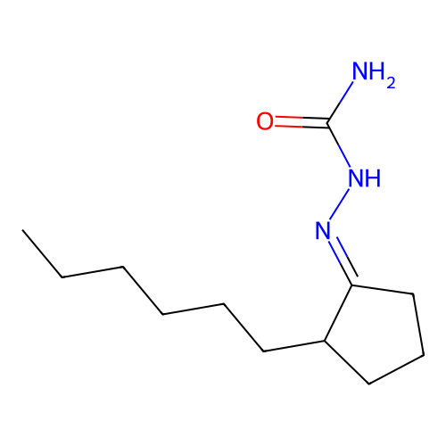 [(2-Hexylcyclopentylidene)amino]urea structure