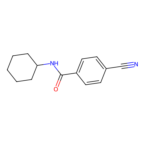 4-cyano-N-cyclohexylbenzamide structure