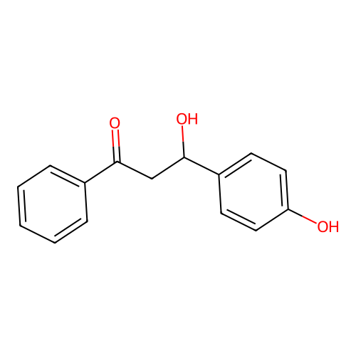 3-Hydroxy-3-(4-hydroxyphenyl)-1-phenylpropan-1-one structure